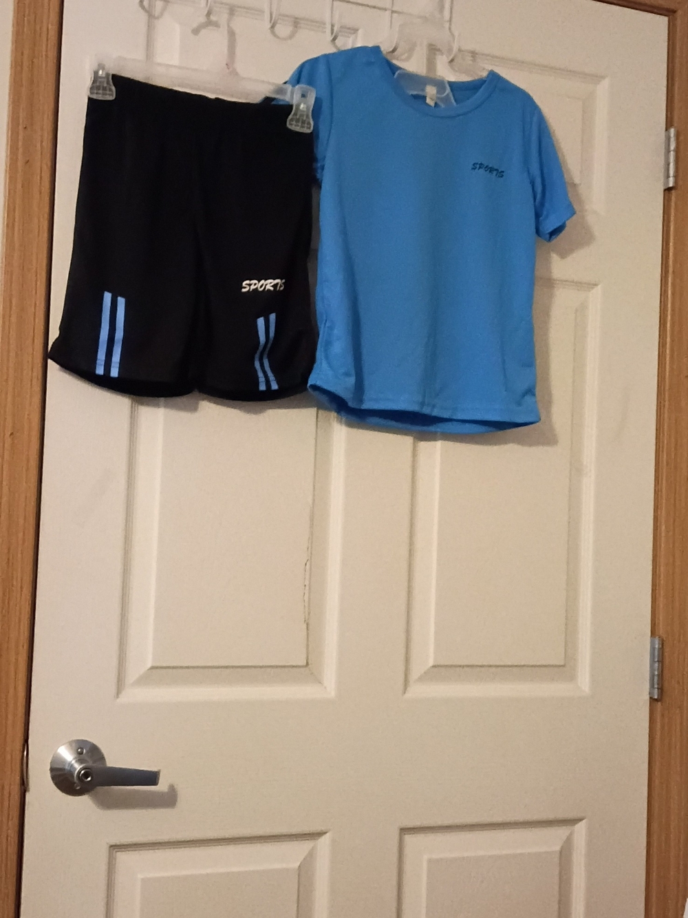 Source Unknown Kids Two-Piece Sport Set in Black and Light Blue